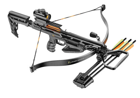 Arbalète JAG II PRO DELUXE 175 LIVRES BLACK + POINT ROUGE 3 POINTS EK ARCHERY