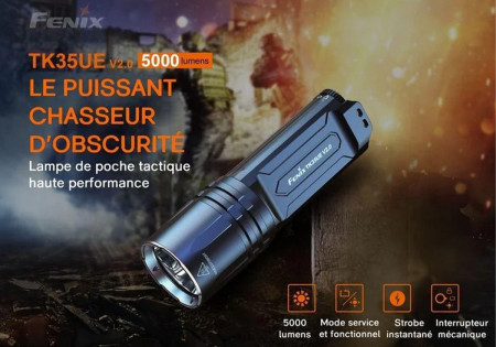 Lampe tactique FENIX TK35EU V2.0 5000 LUMENS