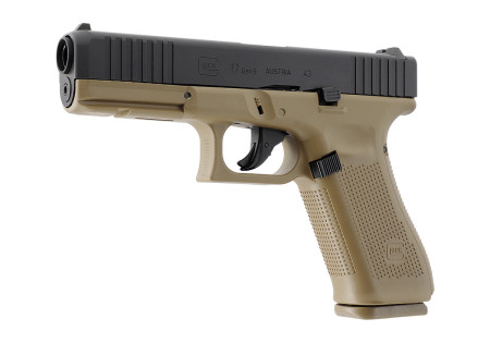 Pistolet DEFENSE GLOCK 17 GEN5 T4E CAL 0.43 CO2 TAN 5 JOULES UMAREX