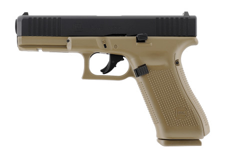 Pistolet DEFENSE GLOCK 17 GEN5 T4E CAL 0.43 CO2 TAN 5 JOULES UMAREX