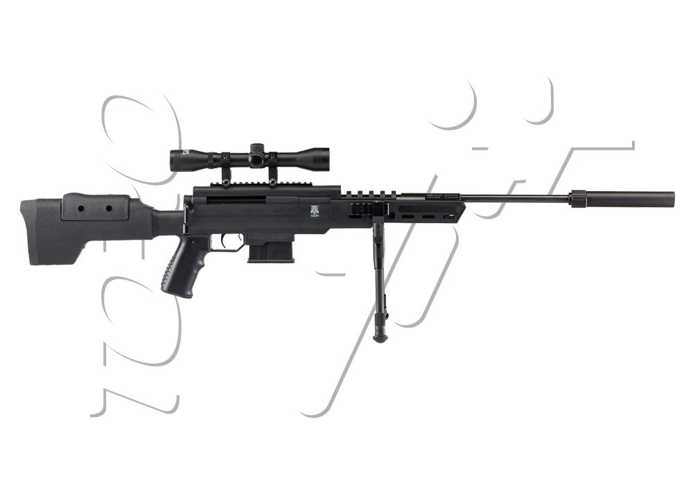 Carabine 4.5mm (Plomb) SNIPER TACTICAL BLACK OPS NITRO PISTON + LUNETTE + BI-PIED (E 19.9J)