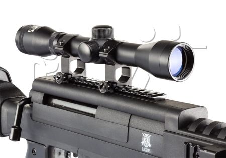 Carabine 4.5mm (Plomb) SNIPER TACTICAL BLACK OPS NITRO PISTON + LUNETTE + BI-PIED (E 19.9J)