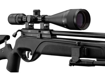 Carabine 5.5mm PCP HPA TACTICAL GAMO BLACK + LUNETTE 6-24X50 + SILENCIEUX + BIPIED + POMPE GAMO (E 40J) Catégorie C