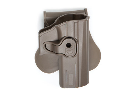 Holster RIGIDE CEINTURE ROTATIF DROITIER CZ P07 P09 ANTIDERAPANT TAN ASG