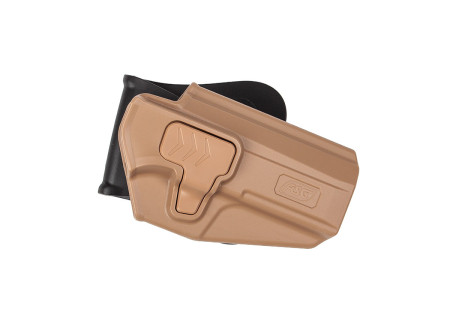 Holster RIGIDE CEINTURE ROTATIF DROITIER CZ P07 P09 CZ75 SP-01 TAN ASG