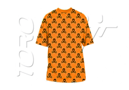 HK T-SHIRT ALL OVER NEON ORANGE/BLACK