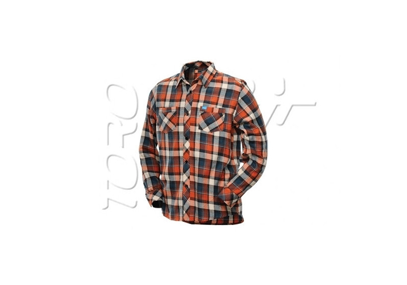 CHEMISE FLANNEL LUMBERJACK ORANGE DYE - Taille S