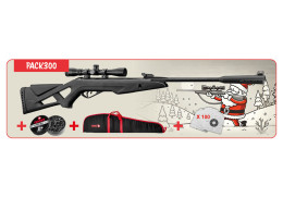 Pack carabine 4.5mm (Plomb) GAMO WHISPER X + LUNETTE + CIBLES + HOUSSE + PLOMBS