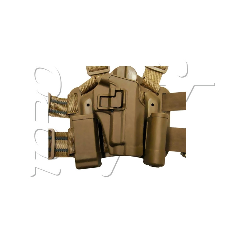 Holster de CUISSE RIGIDE CQC SIG SAUER P226 TAN