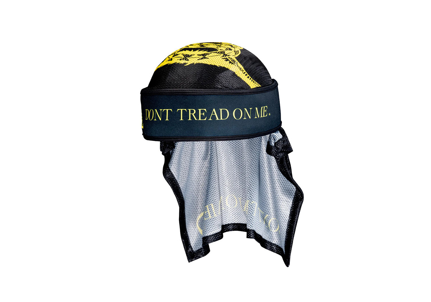 Head Wrap BLACK YELLOW DTOM DON'T TREAD ON ME DYE X HALO