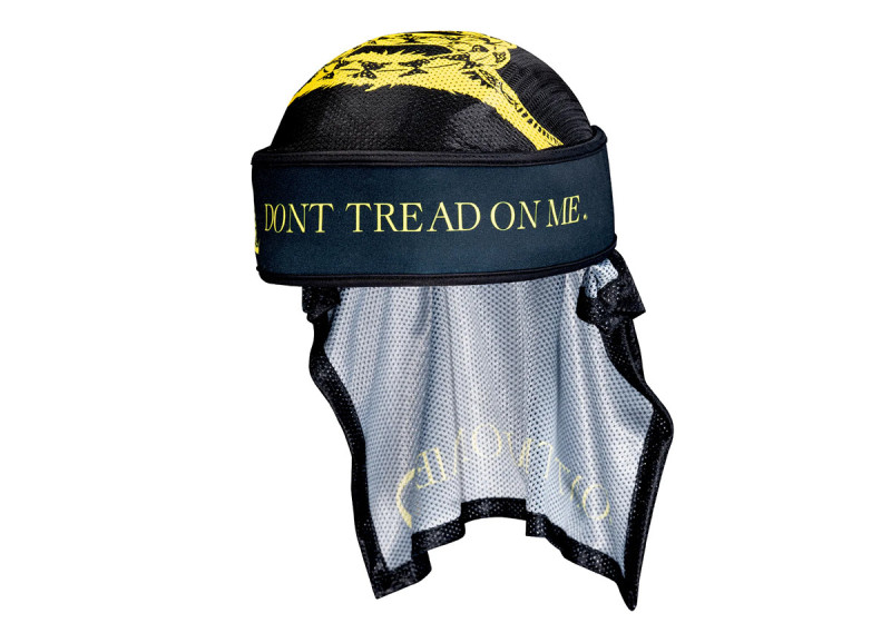 Head Wrap BLACK YELLOW DTOM DON'T TREAD ON ME DYE X HALO