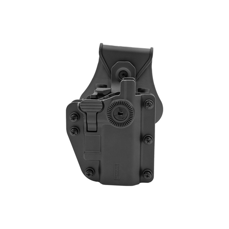 Holster RIGIDE CEINTURE ROTATIF ADAPT-X LEVEL 3 AMBIDEXTRE UNIVERSEL BLACK SWISS ARMS