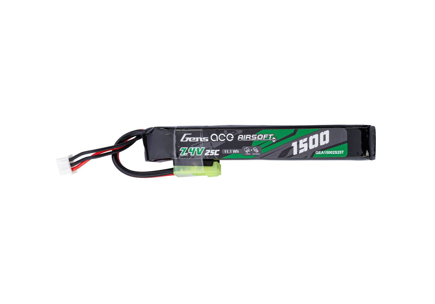 Batterie LIPO 7.4V 1500 mAh 25C 115x15x16mm 1 STICKS MINI TA GENS ACE