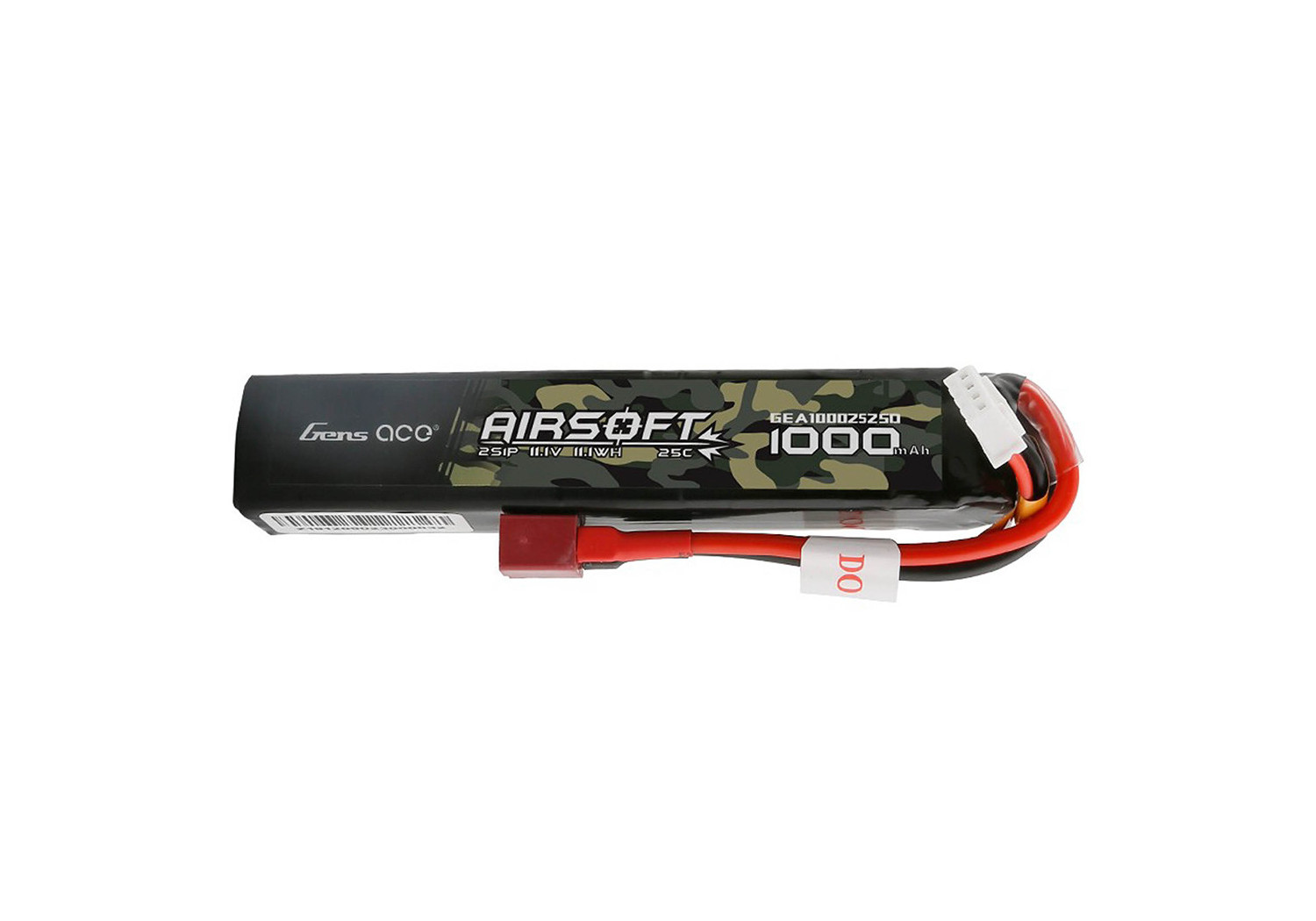 Batterie LIPO 7.4V 1000 mAh 25C 105x19x11mm 1 STICK T DEANS 2S1P GENS