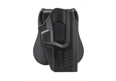 Holster de ceinture RIGIDE ROTATIF G17/G18C/G19/G19X/G19/G22 GEN4 RETENTION BOUTON BLACK UMAREX