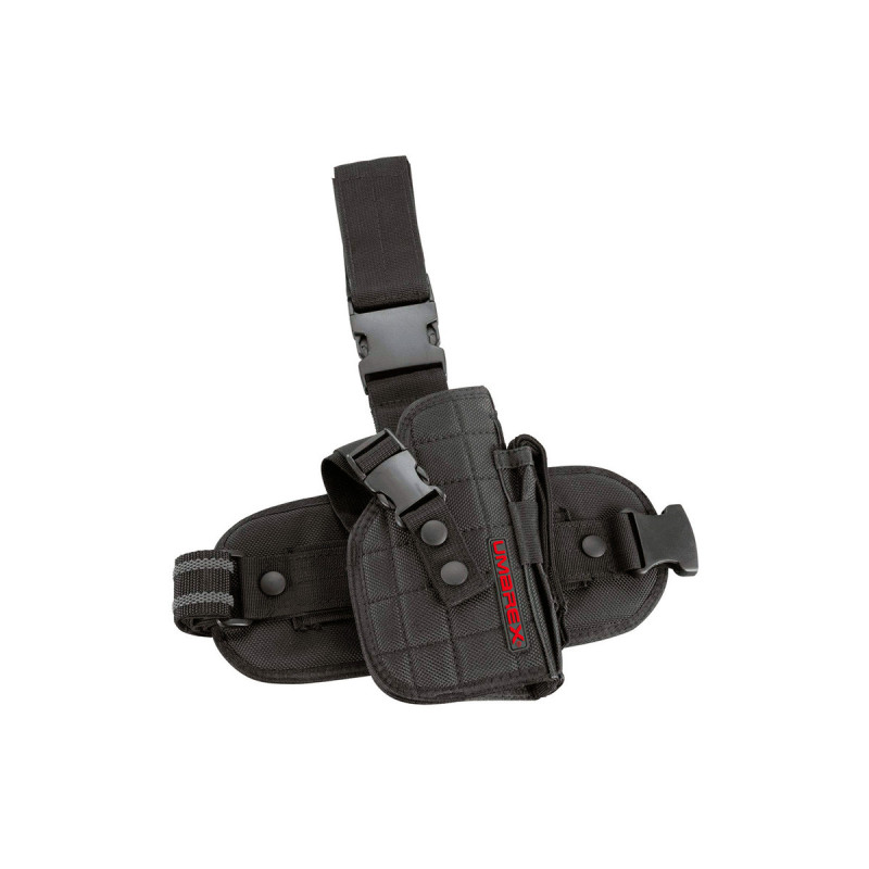 Holster de CUISSE PISTOLET + POCHE CHARGEUR NYLON BLACK UMAREX