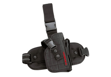 Holster de CUISSE PISTOLET + POCHE CHARGEUR NYLON BLACK UMAREX