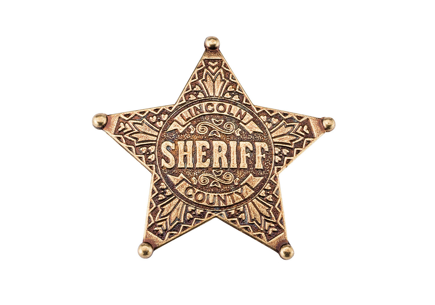 Etoile de SHERIFF 5 BRANCHES BRONZE