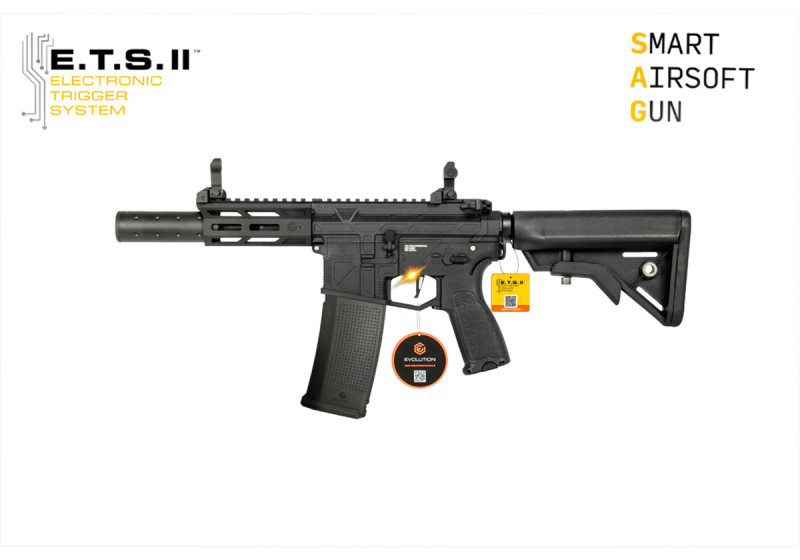 Fusil EVOLUTION GHOST XS EMR SILENCIEUX CARBONTECH ETS.II EVOLUTION