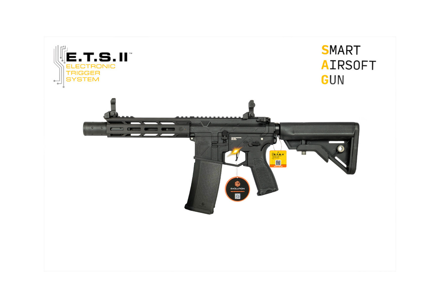 Fusil EVOLUTION GHOST S EMR SILENCIEUX CARBONTECH ETS.II EVOLUTION