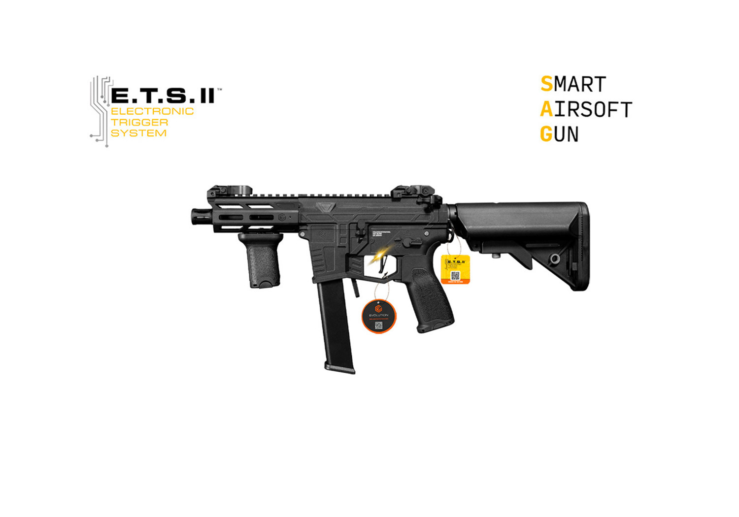 Pistolet Mitrailleur REAPER XS EMR CARBONTECH ETS EVOLUTION AIRSOFT