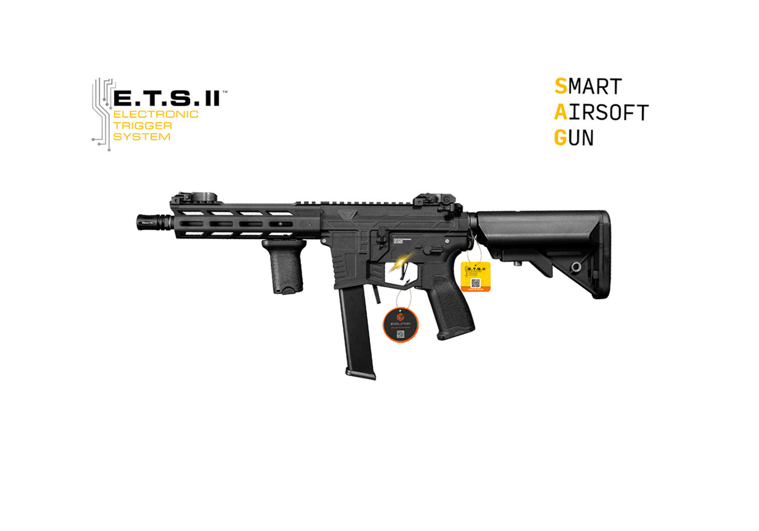 Pistolet Mitrailleur REAPER S EMR CARBONTECH ETS EVOLUTION AIRSOFT