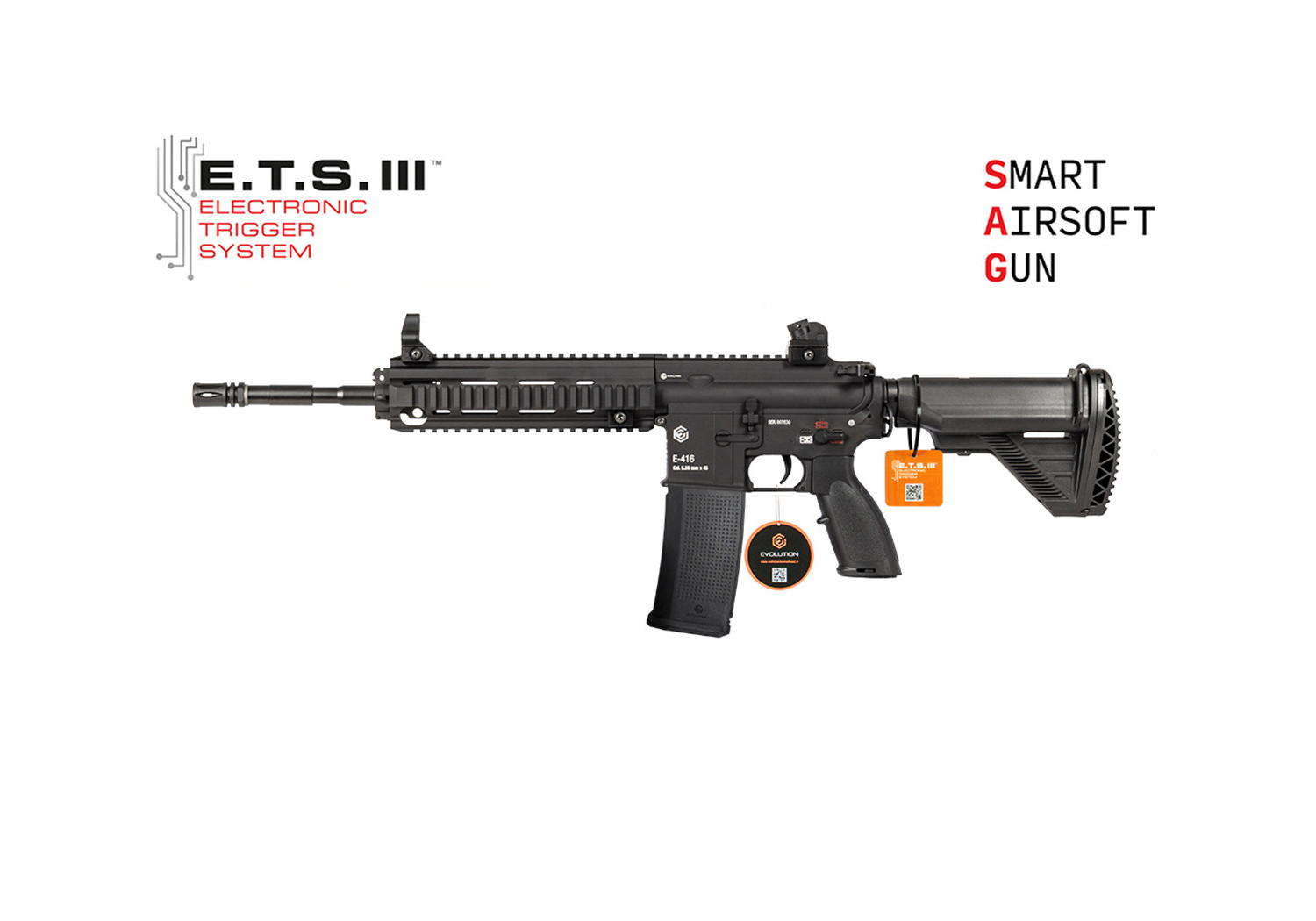 Fusil TYPE HK416 E-416 METAL ETS.III EVOLUTION AIRSOFT