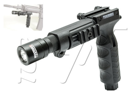 Poignée tactique VERTICALE + Lampe torche LUXEON 70 LUMENS SWISS ARMS