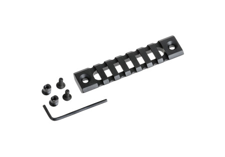 Rail PICATINNY PLAT METAL FIXATION KEYMOD 7 SLOTS LONGUEUR 95mm