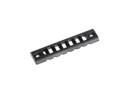 Rail PICATINNY PLAT METAL FIXATION KEYMOD 7 SLOTS LONGUEUR 95mm