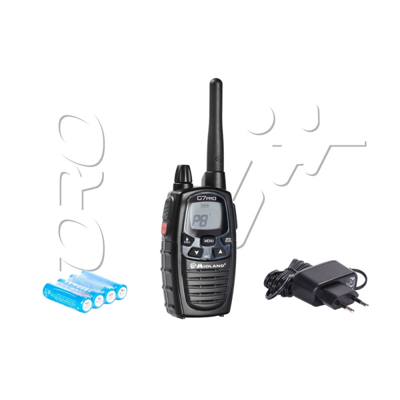 Talkie Walkie G7 PRO NOIR + BATTERIE