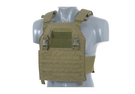 Veste TACTIQUE LOW PROFILE PLATE CARRIER 1000 DENIERS SYSTEME BOUCLE ET VELCRO OLIVE