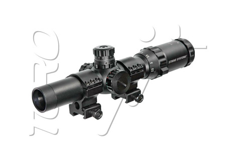 Visée POINT ROUGE ET VERT TACTICAL 1-4X24 STRIKE SYSTEM BLACK ASG