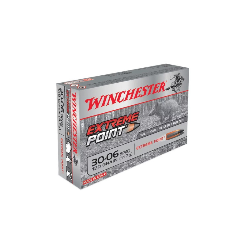 Cartouches EXTREME POINT CALIBRE 30-06 180gr WINCHESTER X20 - Catégorie C