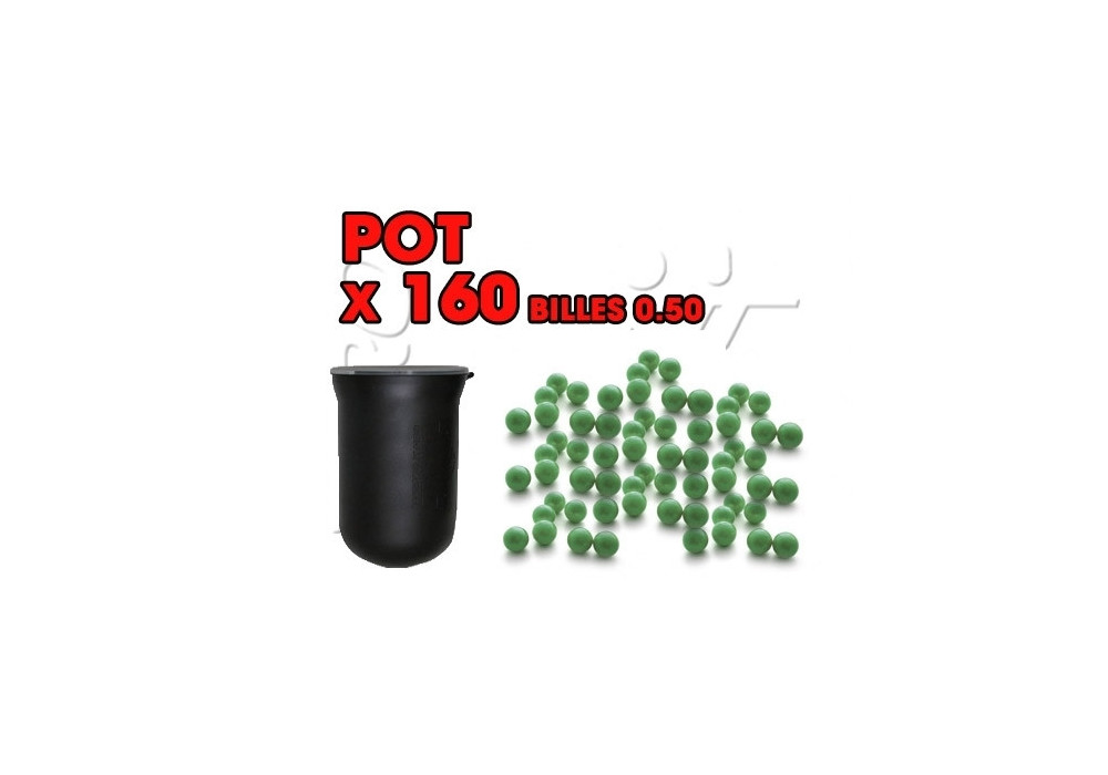 Pot 160 BILLES PEINTURE CALIBRE 0.50