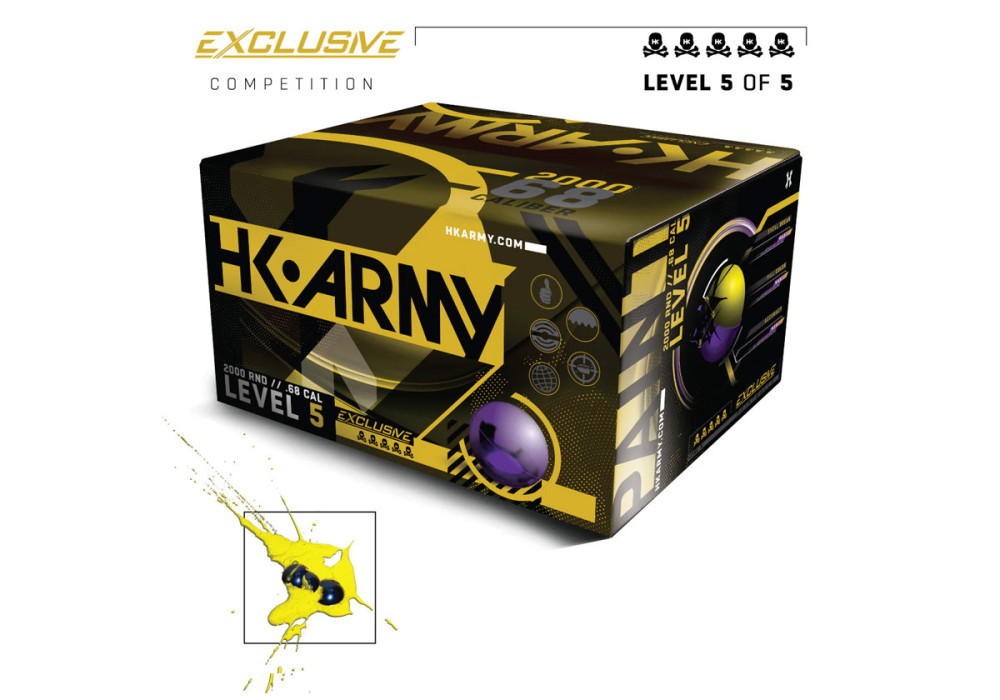 Carton de 2000 HK EXCLUSIVE COMPETITION LEVEL 5 CALIBRE 0.68 HK ARMY