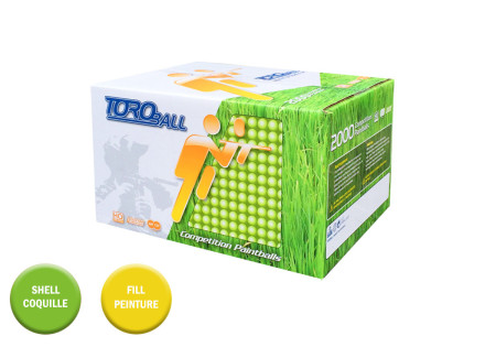 Carton de 2000 TOROBALL FIELD 0.68 Green / Yellow