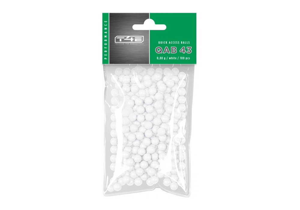 Billes 0.43 POLYMERE BLANC T4E QAB43 BRISE VITRE UMAREX SACHET X100