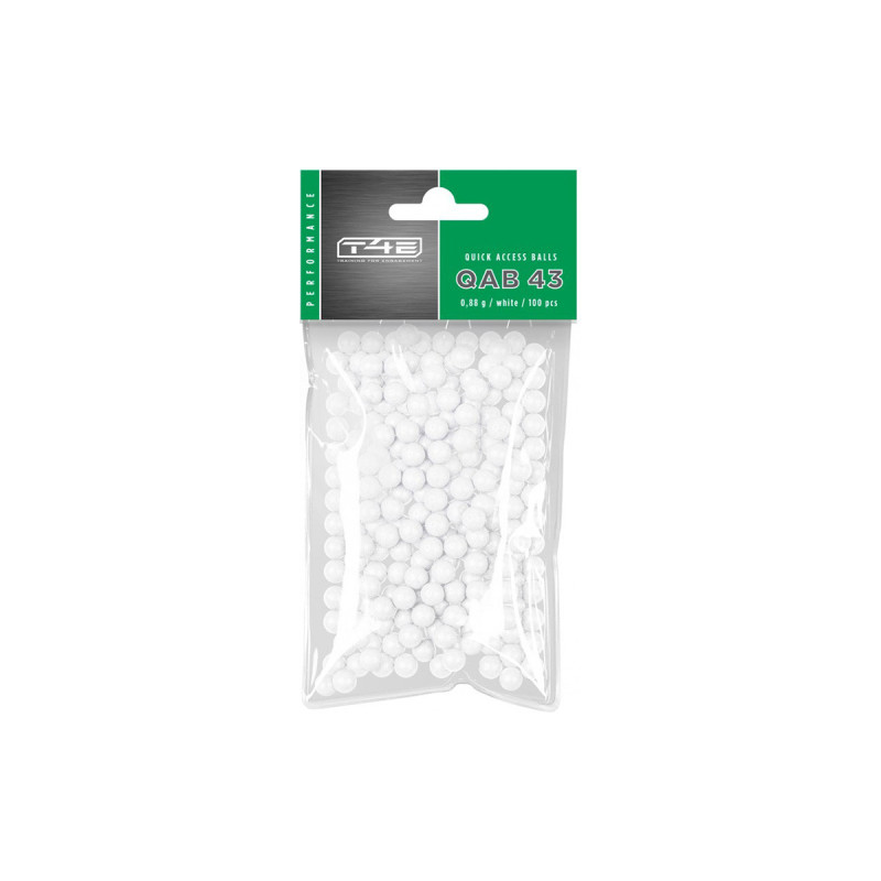 Billes 0.43 POLYMERE BLANC T4E QAB43 BRISE VITRE UMAREX SACHET X100