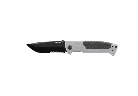 Couteau WALTHER PDP TANTO FOLDER SERRATED DENTELE GREY UMAREX