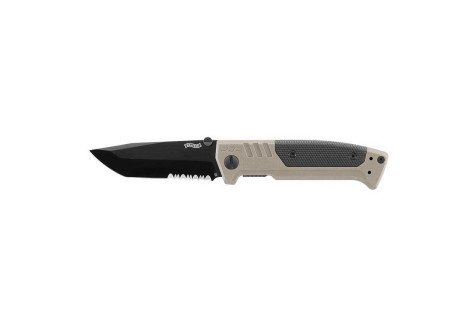 Couteau WALTHER PDP TANTO FOLDER SERRATED DENTELE TAN UMAREX