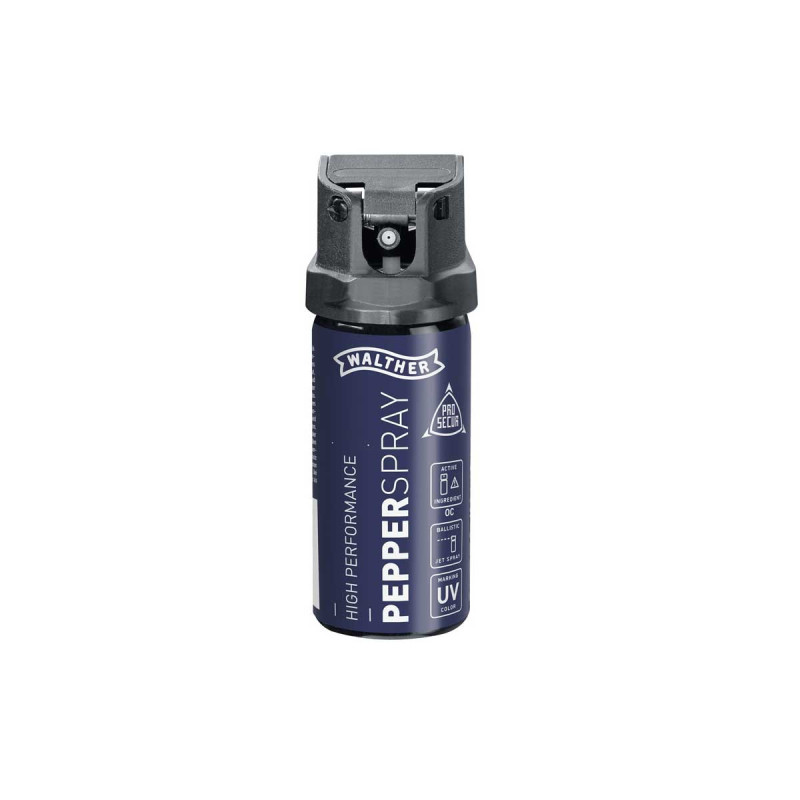 Aérosol lacrymogène GAZ CS + POIVRE 10% PROSECUR PEPPER SPRAY 3 METRES 53 ML WALTHER UMAREX