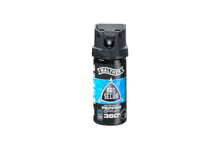 Aérosol lacrymogène GAZ CS + POIVRE 10% PROSECUR PEPPER SPRAY 360° 4 METRES 40ML WALTHER UMAREX