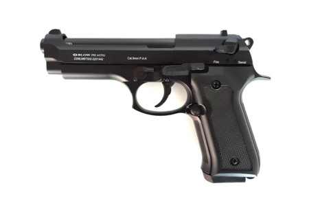 Pistolet Alarme 9mm PAK F92 FULL AUTO BLACK 18 COUPS BLOW