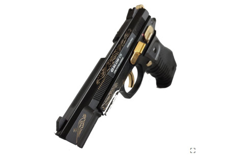 Pistolet Alarme 9mm PAK C75 BLACK GOLD "EL NINO" GRIP BLACK 18 COUPS BLOW