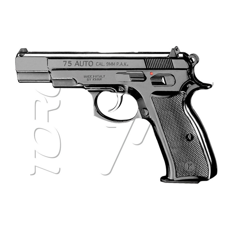 Pistolet Alarme 9mm PAK CZ 75 AUTO NOUVELLE GENERATION BLACK 8 COUPS KIMAR