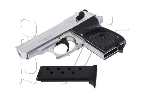 Pistolet Alarme 9mm PAK WALTER LADY SILVER 8 COUPS EKOL