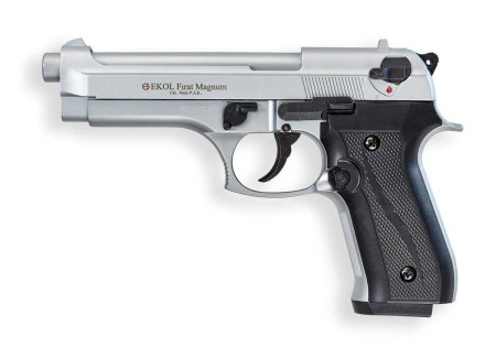 Pistolet Alarme 9mm PAK BERETTA FIRAT MAGNUM SILVER 16 COUPS EKOL