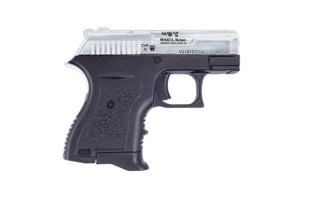 Pistolet Alarme 9mm PAK BOTAN BLACK SILVER 7 COUPS EKOL