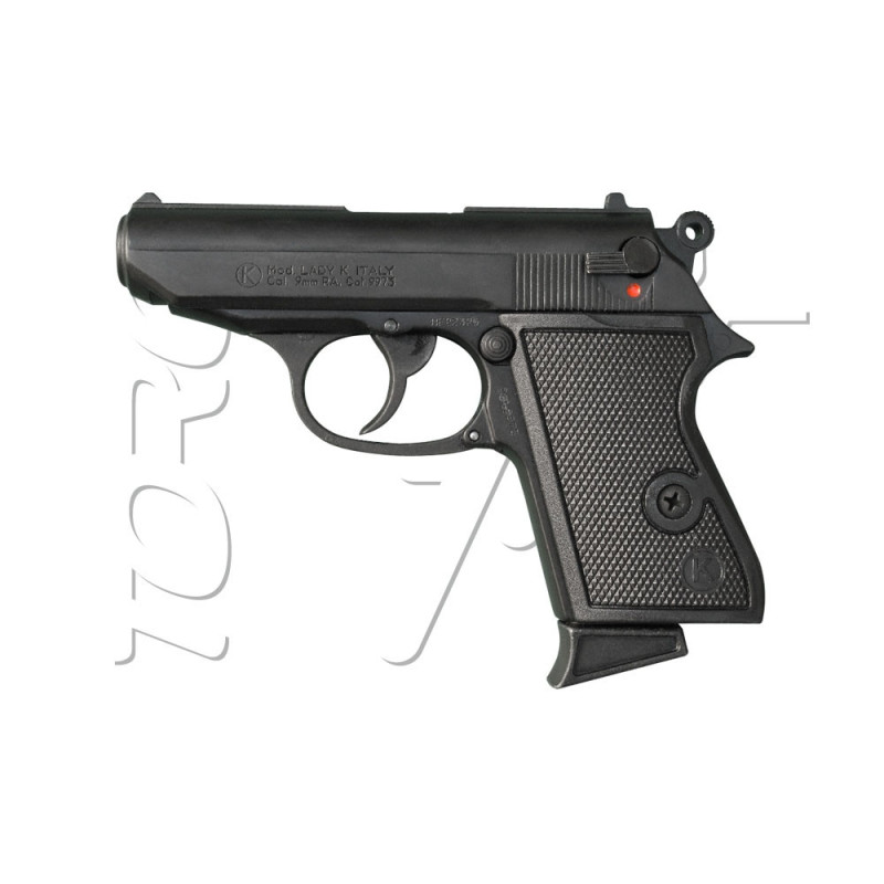 Pistolet Alarme 9mm PAK WALTHER PPK LADY K BLACK NOUVELLE GENERATION 5 COUPS KIMAR